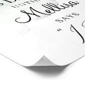 水彩グリーン植物ボヘミアンチックカウントダウンサイン ポスター (角)