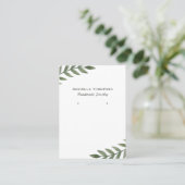 水彩グリーン葉ジュエリーイヤリングディスプレイ 名刺 (スタンド正面)