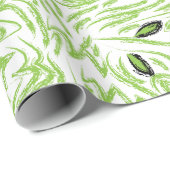 水彩グリーン葉熱帯模様 ラッピングペーパー (ロールコーナー)