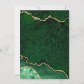 水彩グリーン金ゴールド大理石ゲードクリスマスパーティー 招待状 (裏面)