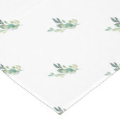 水彩グリーン離れフローラシームレスパターン ミディアムテーブルランナー (コーナー)