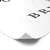 水彩グリーン ゴールドのウェディングシャワーのお出迎え ポスター (角)