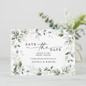 水彩グリーン ゴールド セーブ・ザ・デート ウェディング (スタンド正面)
