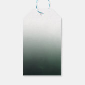 水彩グリーン ゴールド ブライダルシャワー サンクス ギフトタグ (裏面)