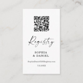 水彩グリーン ゴールド ブライダルショー レジストリーカード エンクロージャーカード