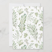 水彩グリーン ゴールド 50周年記念 招待状 (裏面)