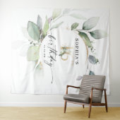 水彩グリーン スイート 16歳の誕生日バックドロップ タペストリー (インサイチュ(横))