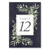 水彩グリーン チャークボード テーブルナンバー (正面)