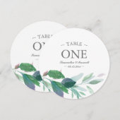 水彩グリーン テーブルナンバー (正面/裏面)