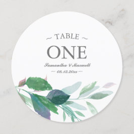 水彩グリーン テーブルナンバー