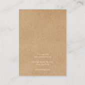 水彩グリーン ネックレス ジュエリー ディスプレイ カード (裏面)