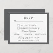 水彩グリーン&ホワイトアジサイ結婚クレスト 出欠カード (正面/裏面)