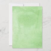 水彩グリーン モノグラムリース ウェディング 招待状 (裏面)