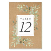 水彩グリーン ラスティック クラフト テーブルナンバー (裏面)