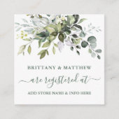 水彩グリーン 登録写真 セージグリーン エンクロージャーカード (正面)