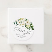 水彩グリーン 白花 感謝 フェイバータグ (インサイチュ)