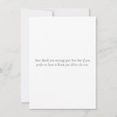 水彩グリーン 花のウェディング サンクスカード サンキューカード (裏面)