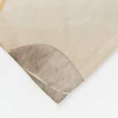 水彩グリーン&金ゴールド名前をカスタムする パーソナライズされた フリースブランケット (角)