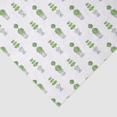 水彩グレーと緑トピアリー 薄葉紙 (詳細)