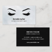 水彩グレーシックまつ毛ブラウバープロフェッショナル 名刺 (正面/裏面)