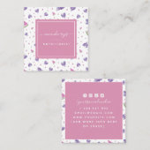 水彩グレープスイカ栄養士ディエティシャン スクエア名刺 (正面/裏面)