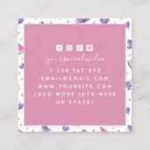 水彩グレープスイカ栄養士ディエティシャン スクエア名刺 (裏面)