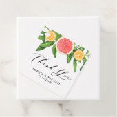 水彩グレープフルーツとオレンジ結婚夏 フェイバータグ (インサイチュ)