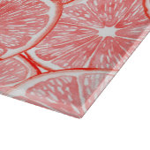 水彩グレープフルーツ薄切りパターン カッティングボード (角)