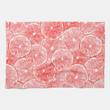 水彩グレープフルーツ薄切りパターン