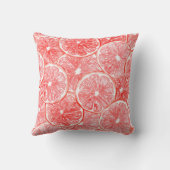 水彩グレープフルーツ薄切りパターン クッション (裏面)