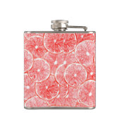 水彩グレープフルーツ薄切りパターン フラスク (裏面)