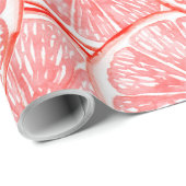 水彩グレープフルーツ薄切りパターン ラッピングペーパー (ロールコーナー)