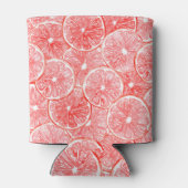 水彩グレープフルーツ薄切りパターン 缶クーラー (裏面)