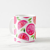 水彩グレープフルーツ コーヒーマグカップ (正面左)