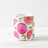 水彩グレープフルーツ コーヒーマグカップ (中央)