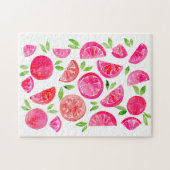 水彩グレープフルーツ ジグソーパズル (横)