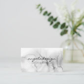 水彩グレー白黒 名刺 (スタンド正面)