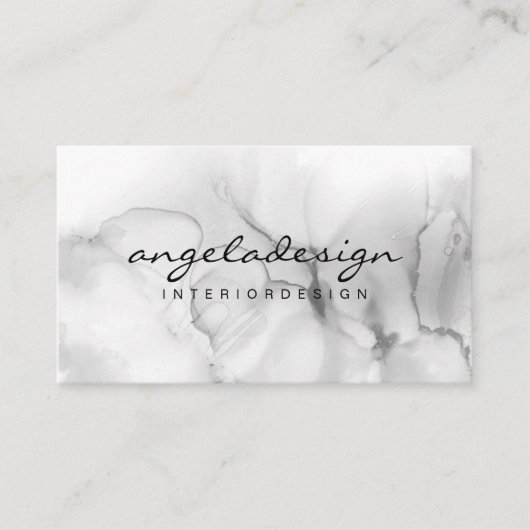 水彩グレー白黒 名刺 (正面)