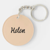 水彩グレー芸術的ウルフ キーホルダー (裏面)