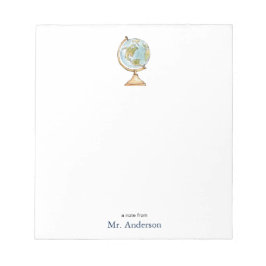 水彩グローブ先生注 ノートパッド