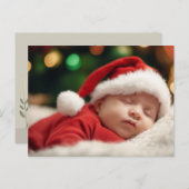 水彩グースフォトベビーのお知らせ – カード (正面/裏面)