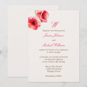 水彩ケシの結婚式招待状 招待状 (正面/裏面)