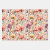 水彩ケシ ラッピングペーパーシート (正面2)