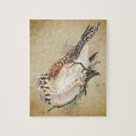 水彩ケストレル《鳥》ハヤブサワイルドライフバードアート ジグソーパズル