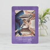 水彩ケツァール ウルトラバイオレット クリスマスカード 招待状 (スタンド正面)