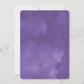 水彩ケツァール ウルトラバイオレット クリスマスカード 招待状 (裏面)