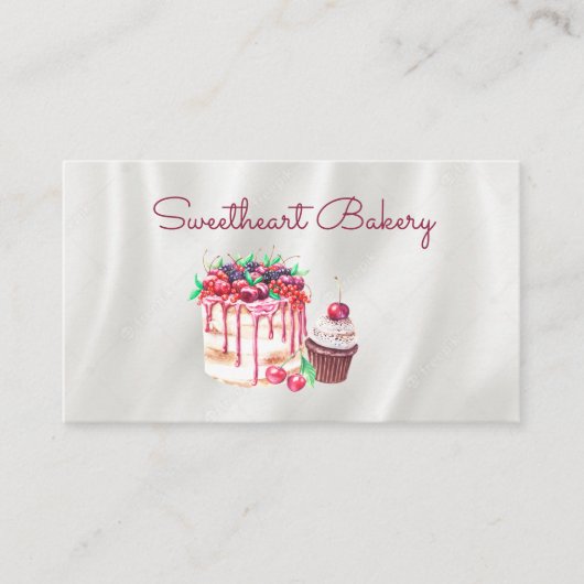 水彩ケーキベーカリー店 名刺 (正面)