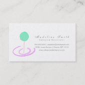 水彩ケーキポップクッキーベーキングケーキデコレーター 名刺 (正面)