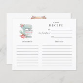 水彩ケーキミキサーベーキングレシピカード (正面/裏面)