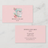 水彩ケーキミキサーロゴピンクベーカリー 名刺 (正面/裏面)